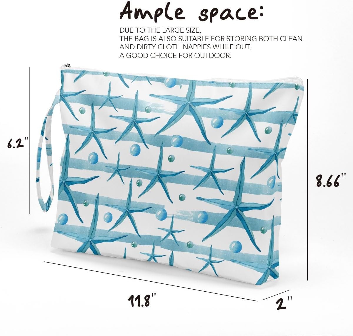 Waterproof Large Capacity Travel Cosmetic Bag Zipper Pouch For Women Girls Mom
