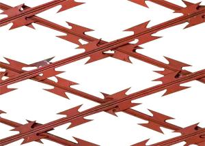 Wholesale Bto-22 Diamond Hole Welded Razor Mesh Red Or Green Powder Coated from china suppliers