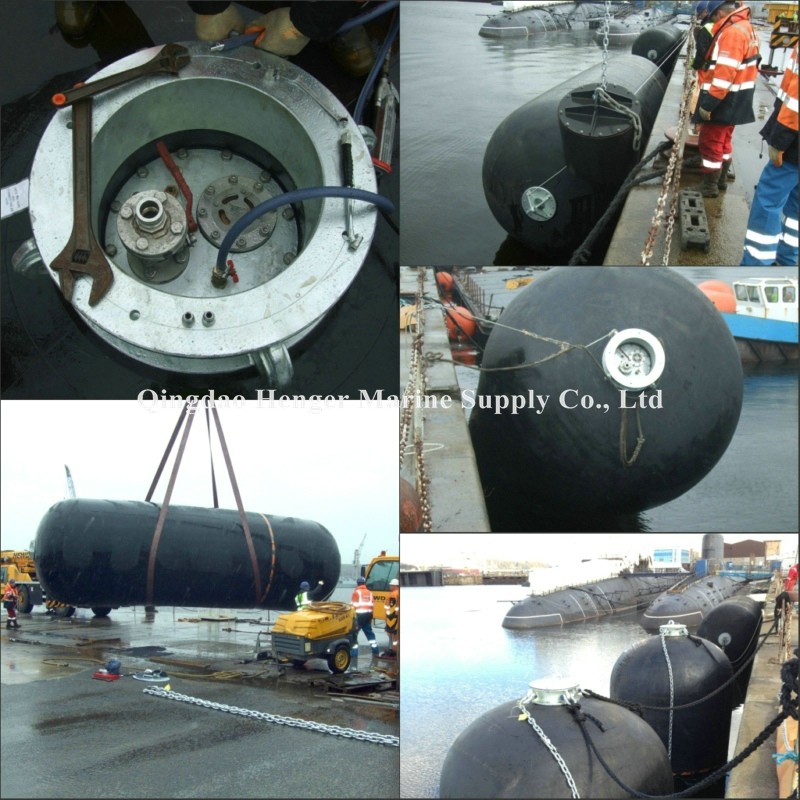 Water Level Adjustable Pneumatic Hydro Fenders For Submarine Docking