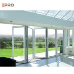 Thermal Break Double Glass Bifold Exterior Doors Grey Color