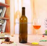 Industrial Beverage Custom 750ml Heavy Bottle Empty Glass Red Wine Bottle with