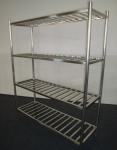 Stainless Steel 4-Layer Round Tube Shelves Kitchen Storage Rack 1200*500mm 1500
