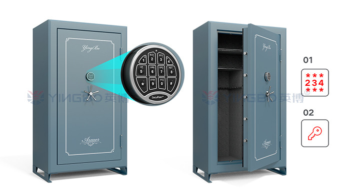 UL Certificate Heavy Fireproof Gun Safe Box 36 Guns Anti Theft