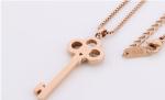 Boutique Stainless Steel Necklace Key Diamond Necklace Female Fashion Jewelry