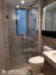 Hotel Framed Tempered Glass Shower Enclosure Stainless Steel Straight Swinging