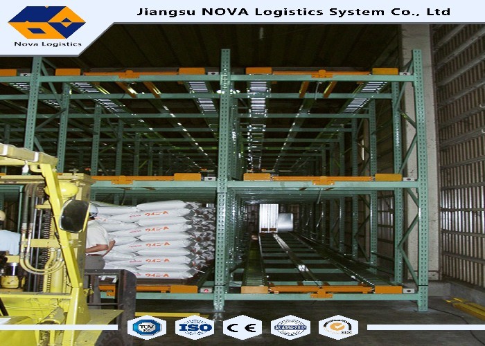Metal Storage Roller Pallet Racking High Density For Supermarket Warehouse
