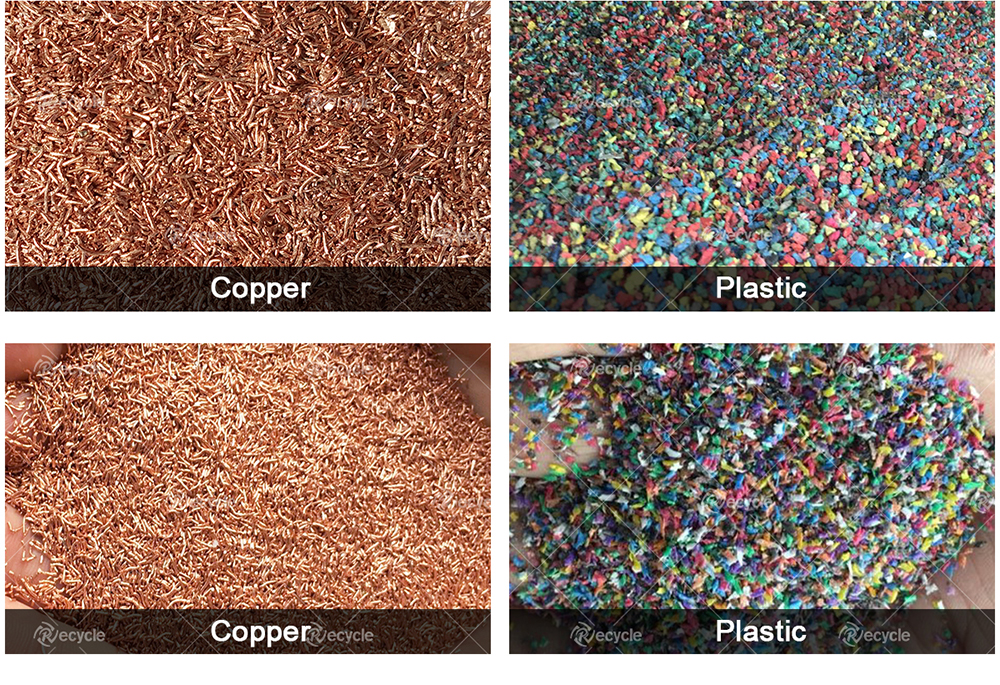 Scrap Copper Cable Recycling Plant 200kg/h-300kg/h Wire Recycling Machine