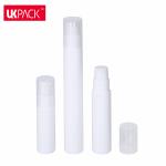 Skin Care Airless Cosmetic Plastic Pump Bottles White Color Smooth Surface OEM