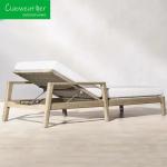 Outdoor Pool Teak Sun Lounge Chair Modern Design for Hotel Restaurant Banquet