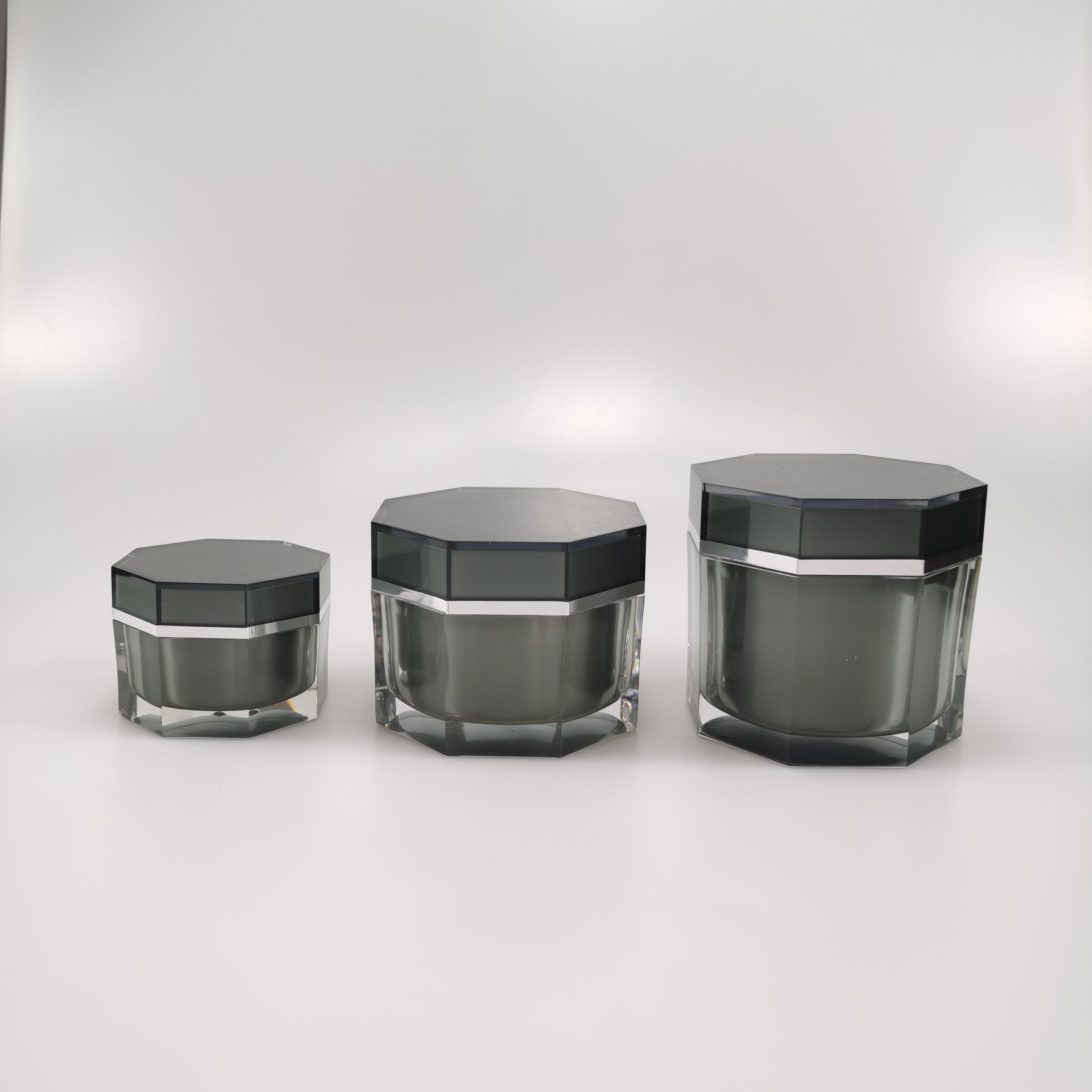 50g 120g 150g 200g Octagonal Shape Acrylic Cream Jar for End Cosmetic Packaging OEM/ODM