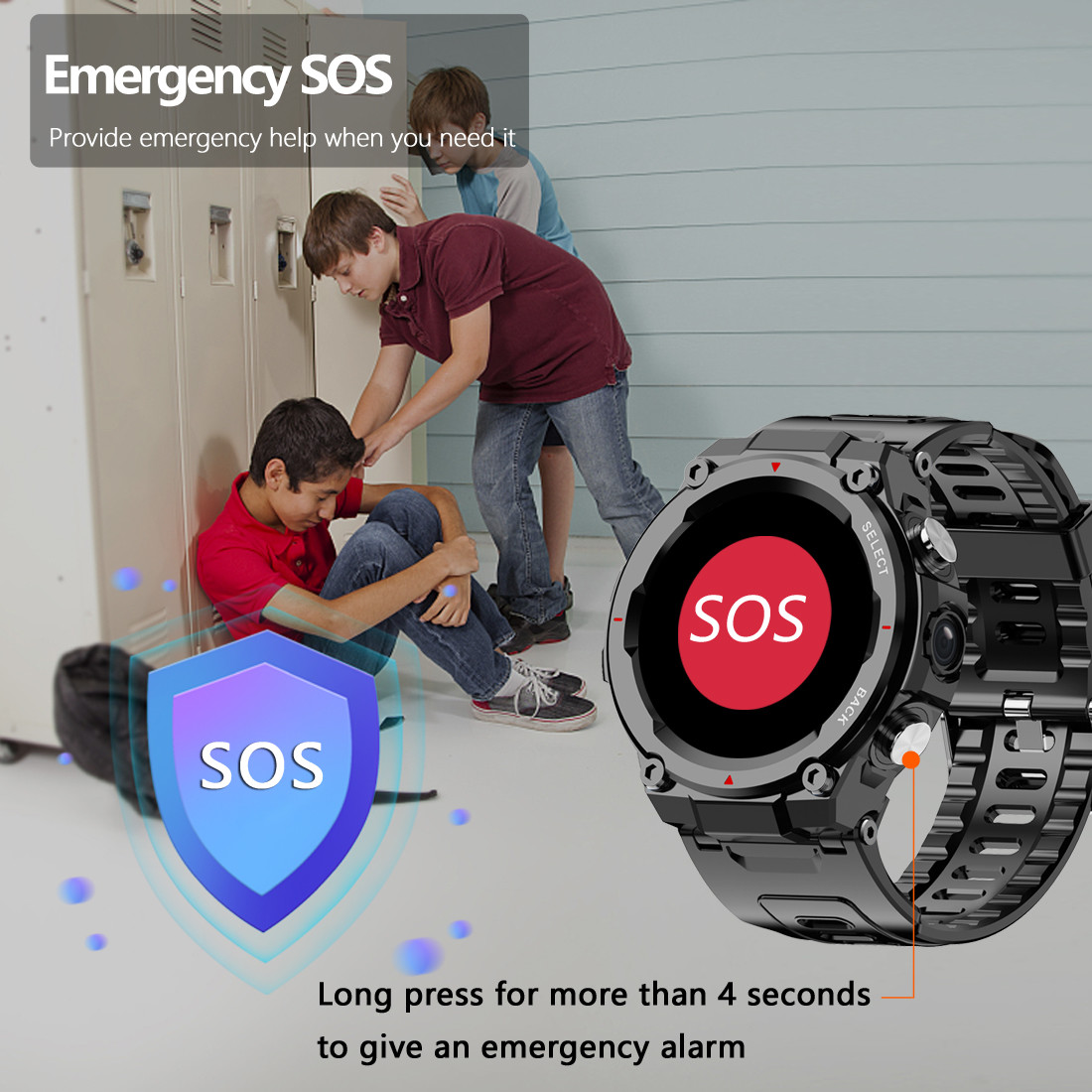 1.28" Outdoor Rugged 4G Gps Outdoor Sport Watch Shenzhen Qianrun IP68