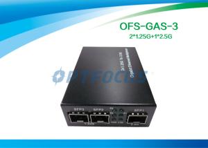 Wholesale 2 × 1.25G to 2.5G Gigabit Ethernet Media Converter , SFP to SFP from china suppliers
