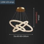 Luxury Living Room Crystal Chandelier Modern Home Decor Circle bedroom