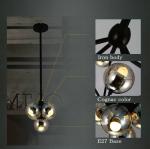 5,10,15,21 head bulbs DNA bubble glass ball pendant light magic bean pendant