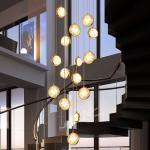 New modern pendant light loft for living room ball crystal villa scandinavian
