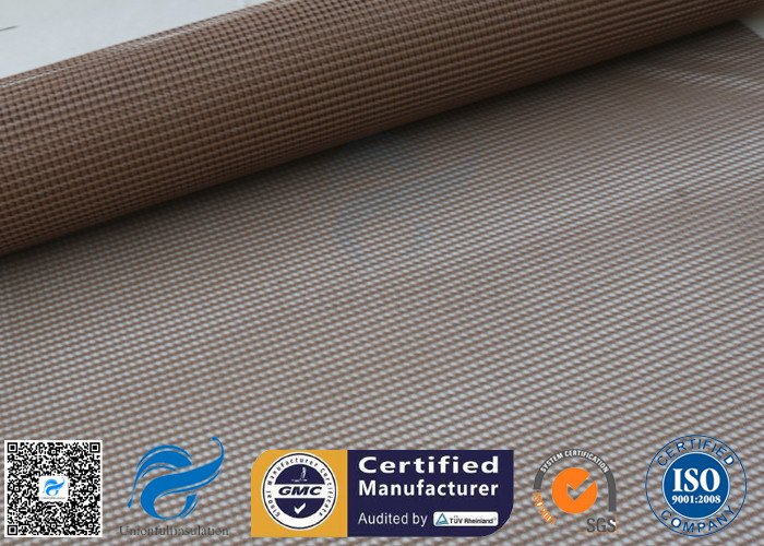PTFE Coated Fiberglass Mesh Fabric Brown 4X4MM Paper Industry Conveyor Belt 260℃