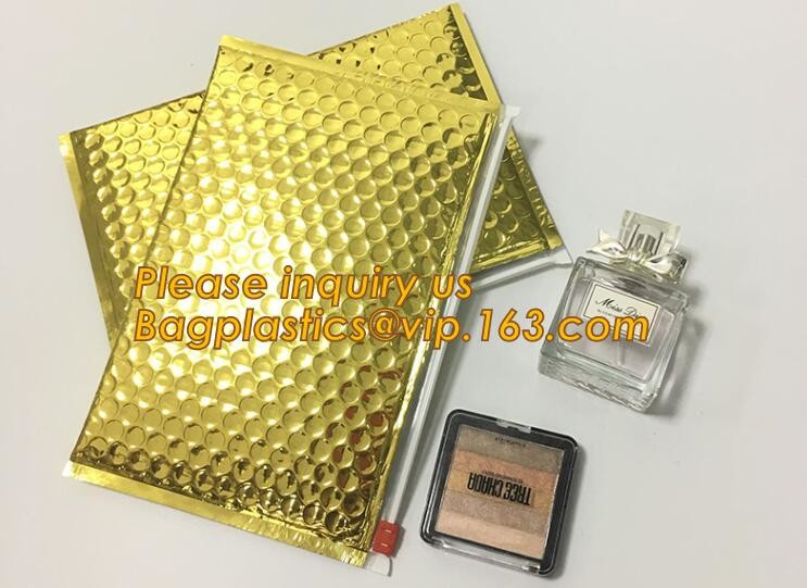 Holographic Zipper Slider Zip Lock Bubble Bag,Cosmetic Zipper Bag/Rose Gold Slider Bubble Bag with Logo,Slider Bubble Zi