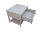 White finish wooden night stand with one drawer,high end hotel bedroom furniture