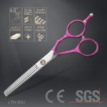 Slim Colourful Professional Hair Thinning Shears Pink Painted High Precision