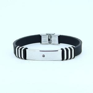 Wholesale Factory Direct Stainless Steel High Quality Silicone Bracelet Bangle LBI59 from china suppliers