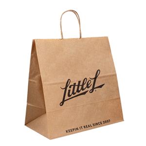 Wholesale 100gsm-200gsm Thickness Kraft Paper Shopping Bags for Eco-friendly Water-based Soy Ink from china suppliers
