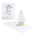 Art paper Personalised Printed Cards Three Dimensional Christmas Greeting Card