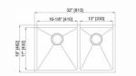 Undermount 304 Stainless Steel Sink Deep Double Bowl