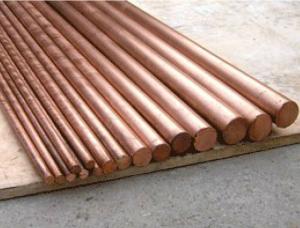 Wholesale Flat Round Solid Copper Bars Raw Material , Solid Copper Rod Polished Surface from china suppliers