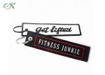 Custom Brand Name Logo Woven Keyring Airplane For Before Flight