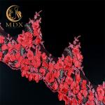 Fashion Bridal 3D Flower Lace Trim 135cm Width Handmade Colorful Embroidered