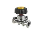 TP304 Three Way Manual Sanitary Diaphragm Valves For Beverage