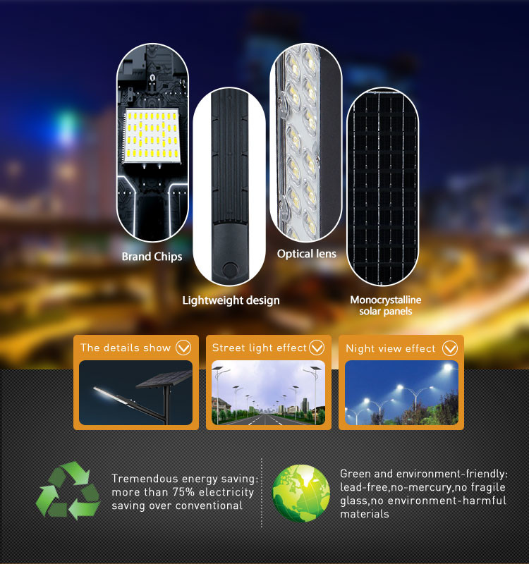 Waterproof Explosion Proof Outdoor 60w 100w 150w 200w High Quality Aluminum Lifepo4 Battery 6500k Solar Street Light