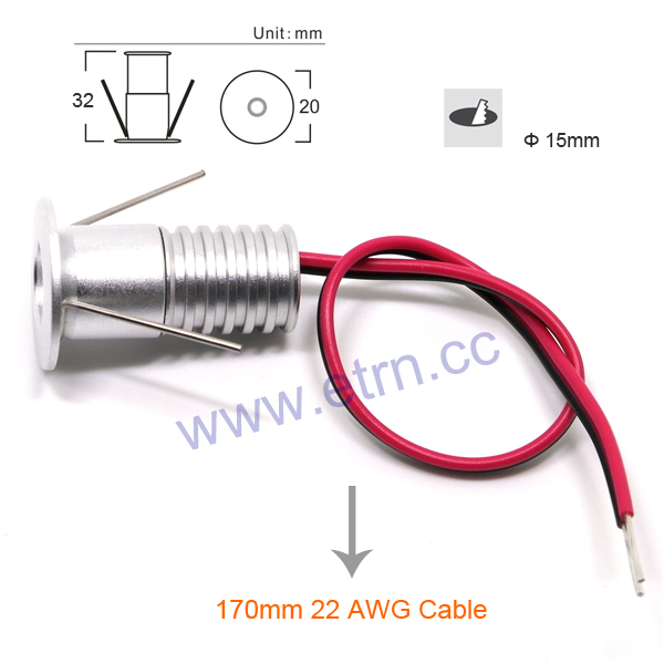 Newest 2W DC3.0-3.4V Round Super MINI LED Downlights Cabinet Light Spotlights Buried Light