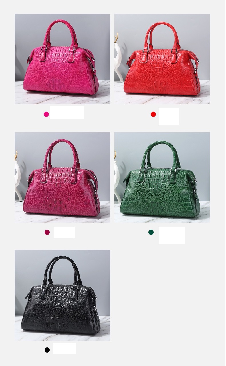 Genuine Crocodile Skin Lady Purse Authentic Real Alligator Leather Female Handbag Long Strap Women's Large Shoulder Bag