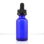 Blue Glass 1 Oz Boston Round Bottles 30ml For Skin Care Products