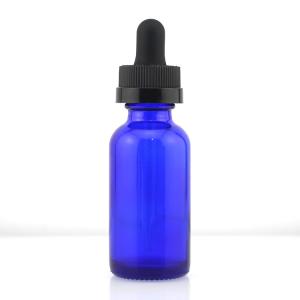 Wholesale Blue Glass 1 Oz Boston Round Bottles 30ml For Skin Care Products from china suppliers