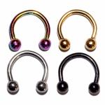 Steel Circular Barbell Nostril Nose Ring Piercing Ball Horseshoe Rings Horseshoe
