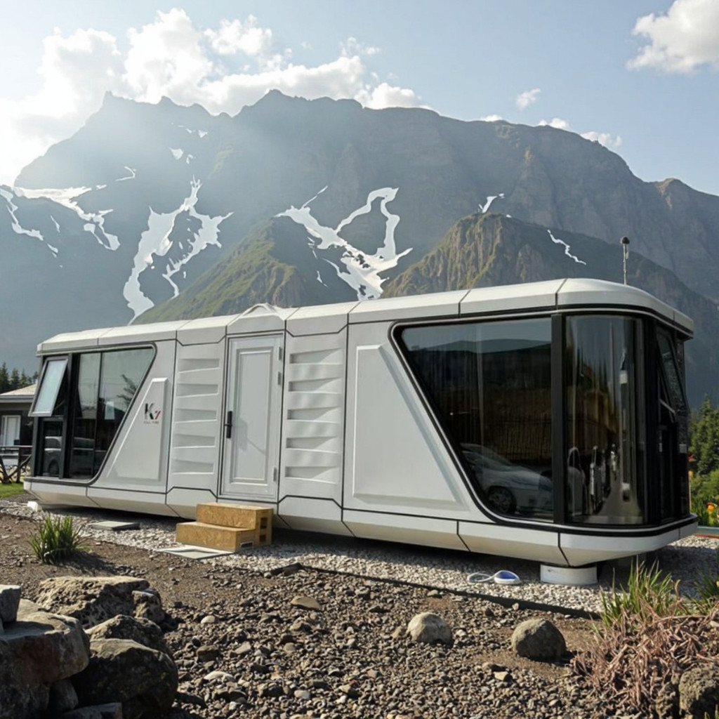 Functional Versatile Capsule House With Kitchen Aluminum Hollow Tempered Glass Doors Windows For Easy Installation