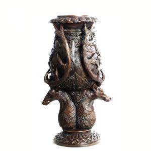 Wholesale Rust - Proof Cast Iron Outdoor Planters Flowerpot Religious Style from china suppliers