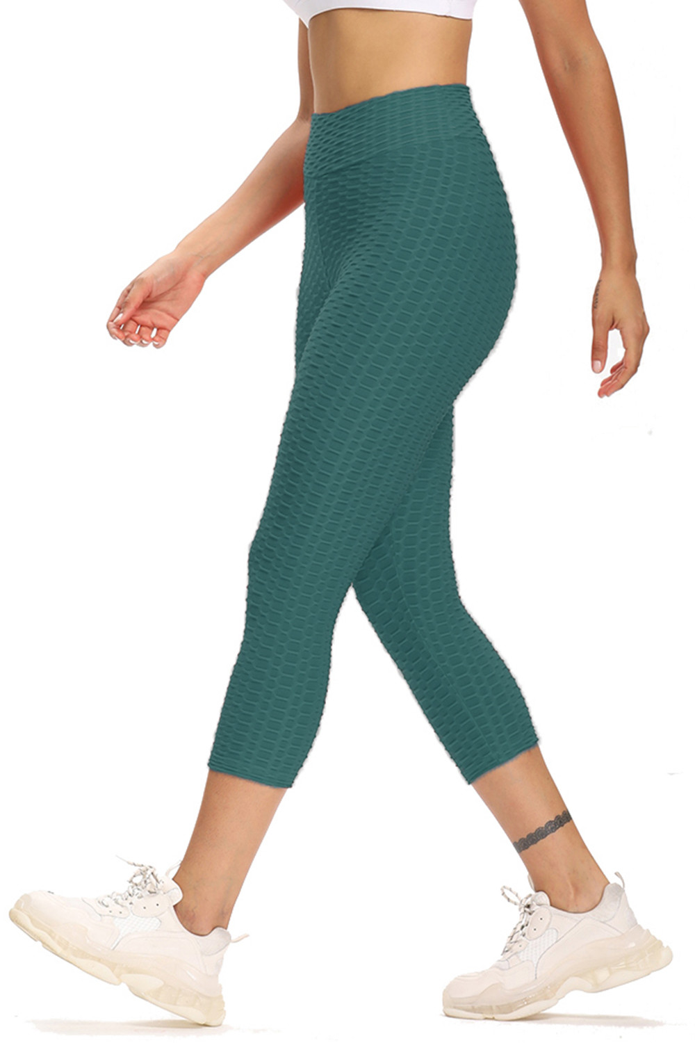 Purple Quick Dry High Waisted Yoga Pants Active Stretch Exercise Pants