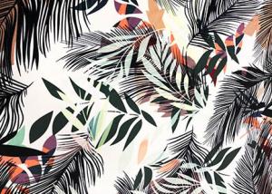 Wholesale 94% Polyester Bed Sheet Material Fashionable Microfiber Tropical Feather 260GSM from china suppliers