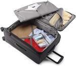 Expandable 4 Wheel 210D Polyester Soft Trolley Luggage