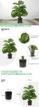 Fake Plants 16" Faux Plants Artificial Potted Plants Indoor for Home Office