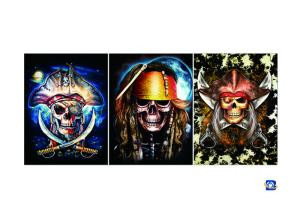 Wholesale Flip Lenticular 3D Posters With Skull Designs / Lenticular Photo Printing from china suppliers