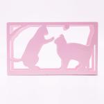 Rectangular Metal Tissue Holder / Stand Up Napkin Holder Cute Cat Design