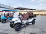 Classic White Six-Seater Electric Off-Road Luxury Golf Cart Lithium Battery