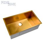 18 Gauge Flush In PVD Stainless Steel Sink Square Valve Drainer
