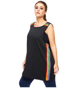 Wholesale Long Style Women'S Plus Size Yoga Wear Plus Size Sleeveless Tops 180g from china suppliers