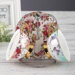 Non Toxic Crisp Gorgeous Gold Rimmed Latte Bone China Tea Cups