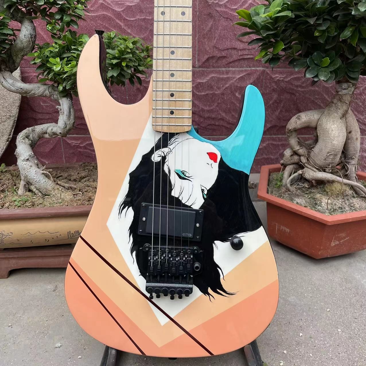 Custom Grand B.C N.j Series Handpainted Electric Guitar Accept Guitar Bass OEM IN STOCK Immediately shipment